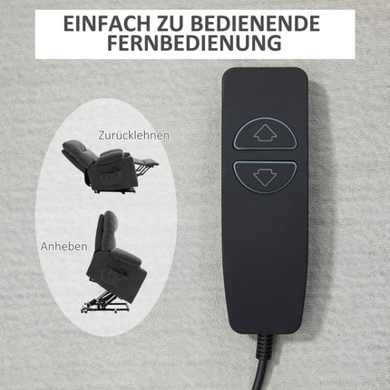 Elektrické křeslo s masáží a vyhříváním, tmavě šedá