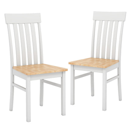 Jídelní židle bez područek, sada 2 ks, ergonomické opěradlo, dřevo