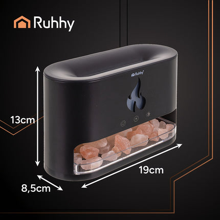Aroma difuzér a zvlhčovač, 250ml, LED efekt krbu