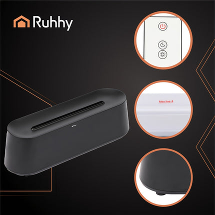 Aroma Diffuser & Humidifier, 250ml, LED Flame Effect