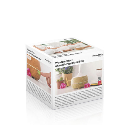 Aroma difuzér a zvlhčovač s vícebarevnou LED Wooden-Effect InnovaGoods