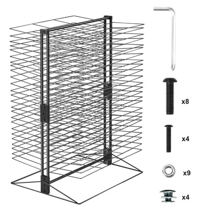 Art Drying Rack, 50 Removable Shelves, Carbon Steel
