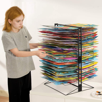 Art Drying Rack, 50 Removable Shelves, Carbon Steel