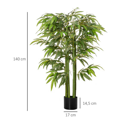 Umělý bambus, 140 cm, 780 listů, dekorace do interiéru