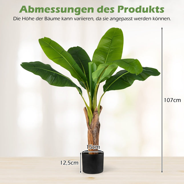Umělý banánovník, sada, 107 cm, PEVA, 2 ks