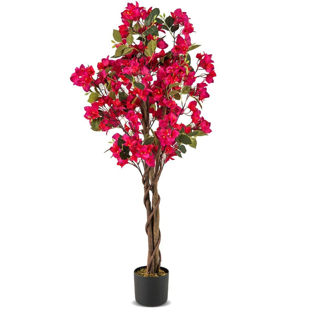Umělá bougainvillea s květináčem, 120 cm, růžová