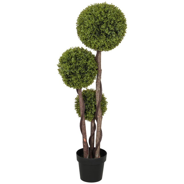 Kunstmatige buxus, 115cm kamerplant, kunstplant in pot, decoratieve plant, decoratieve planten voor thuis, kantoor, hal, tuin, groen