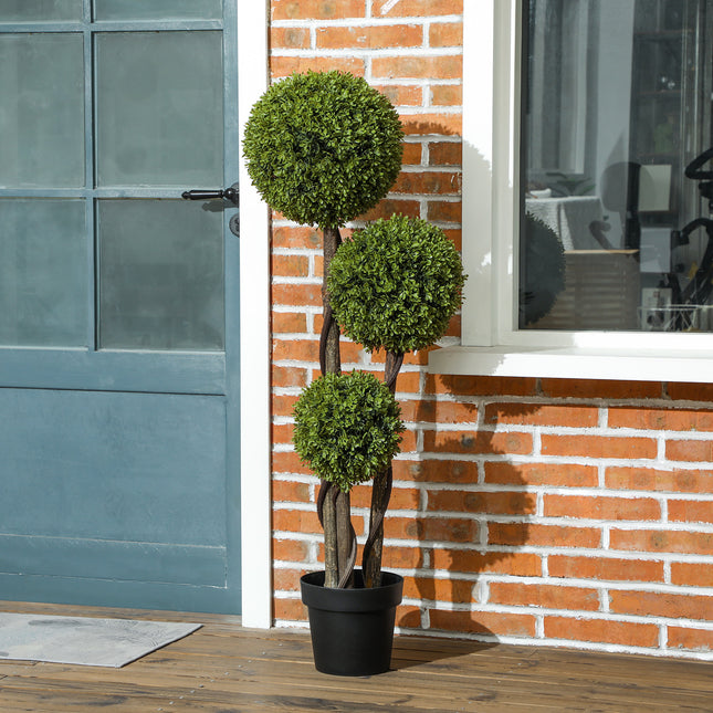 Kunstmatige buxus, 115cm kamerplant, kunstplant in pot, decoratieve plant, decoratieve planten voor thuis, kantoor, hal, tuin, groen