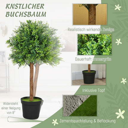 Umělý zimostráz, 90cm, odolný UV, v květináči