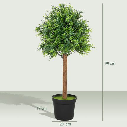 Umělý zimostráz, 90cm, odolný UV, v květináči