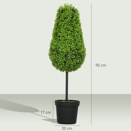 Umělý zimostráz, sada, 90cm, tvar kapky, odolný UV