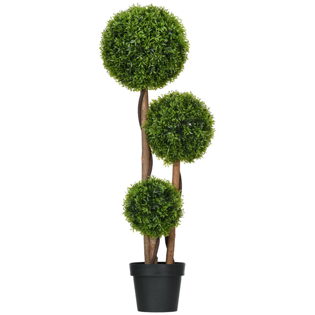 Umělý tvarovaný zimostráz, 110cm, odolný UV, 3 koule