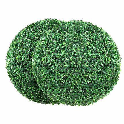Artificial Boxwood Topiary Balls, 16 In, Set of 2
