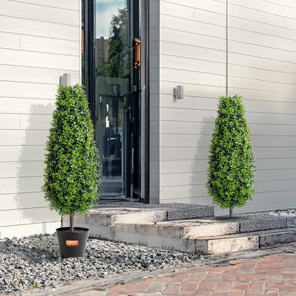 Artificial Boxwood Topiary Trees, 36 Inch, 2 Pack, UV Rated