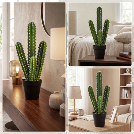 Artificial Cactus Plant in Pot – 53 cm, Maintenance-Free
