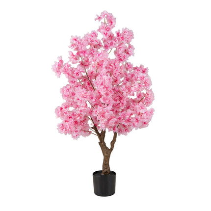 Umělá sakura 118 cm, růžová, cementový podstavec