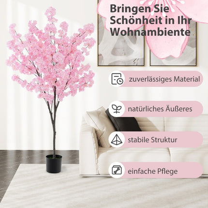 Umělá sakura, 190 cm, růžové květy