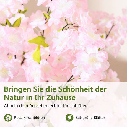 Umělá sakura, sada, 150cm, růžová, 2 ks