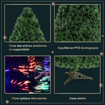 Umělý vánoční stromek 120 cm, optická vlákna a LED světla