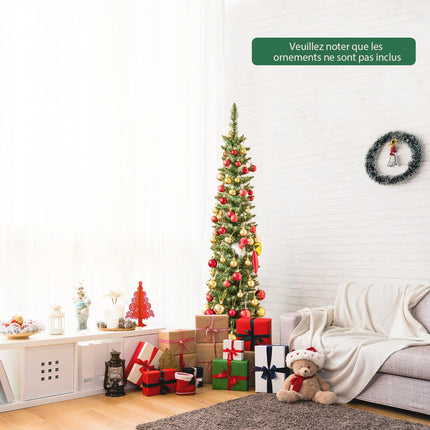 Umělý vánoční stromek 150cm, se 150 LED, úzký