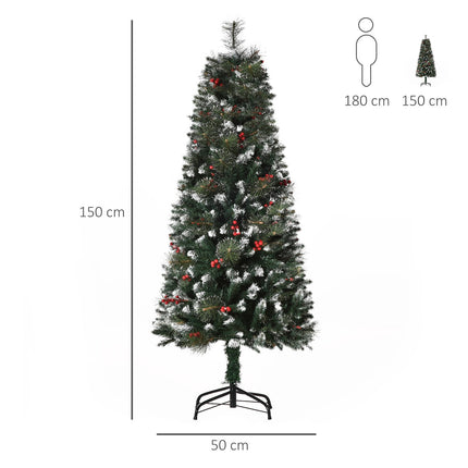 Umělý vánoční stromek, 1.5 M, zelenobílý, 360 větví