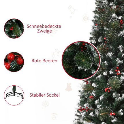 Umělý vánoční stromek, 1.5 M, zelenobílý, 360 větví
