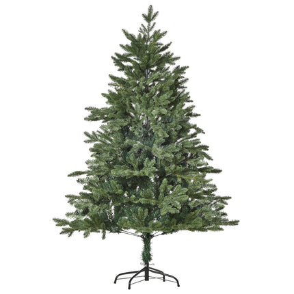 Umělý vánoční stromek 1.5m, PVC, kovový stojan, zelená