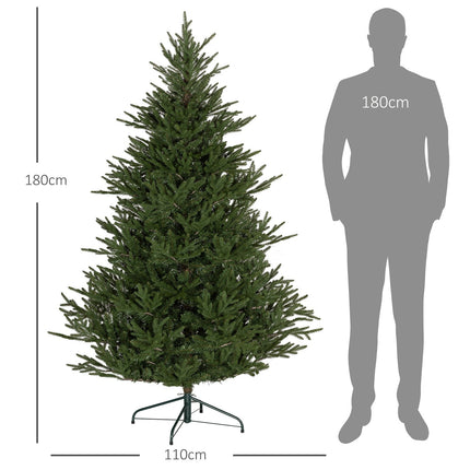 Umělý vánoční stromek 180cm, 2380 větviček, skládací stojan
