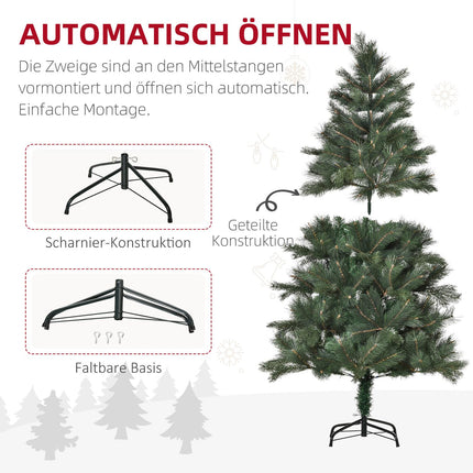 Umělý vánoční stromek, 180cm, realistický zelený se stojanem