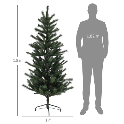 Umělý vánoční stromek, 180cm, samozhášivý, zelený