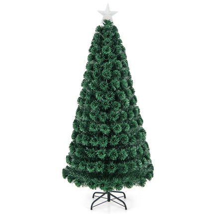 Umělý vánoční stromek 180cm, optická vlákna, 230 LED, 8 režimů