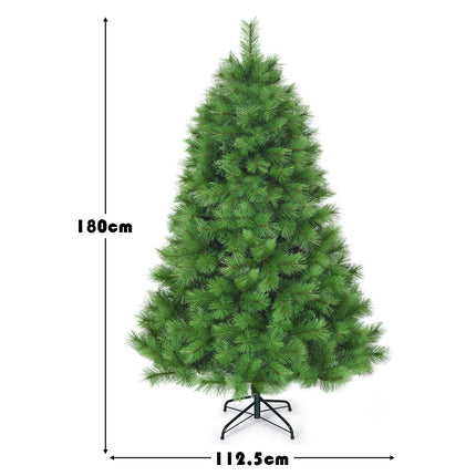 Umělý vánoční stromek, 180 cm, PVC jehličí, kovový stojan