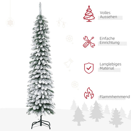 Umělý vánoční stromek, 180 cm, zasněžené větve, do interiéru