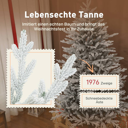 Umělý vánoční stromek 180 cm se sněhem, 1976 větviček