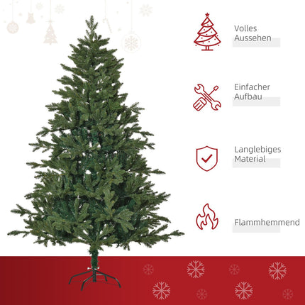 Umělý vánoční stromek 6ft - PVC/PE, kovový stojan