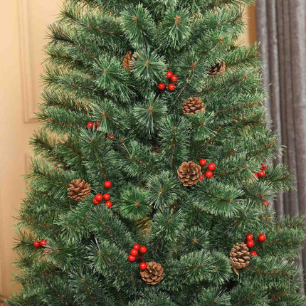 Artificial Christmas tree, 1.8m, PVC & Metal, with decorations