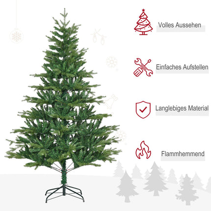 Umělý vánoční stromek 210 cm, samozhášecí, zelený