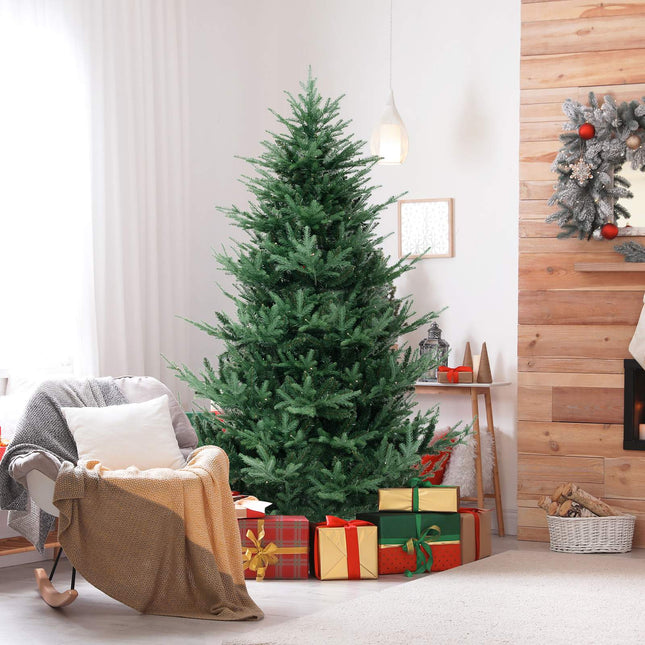 Umělý vánoční stromek 210 cm, 340 teple bílých LED, 8 režimů