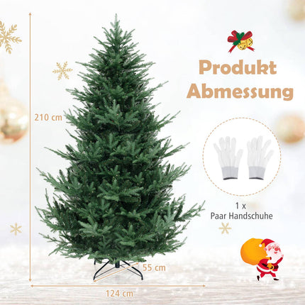 Umělý vánoční stromek 210 cm, 340 teple bílých LED, 8 režimů