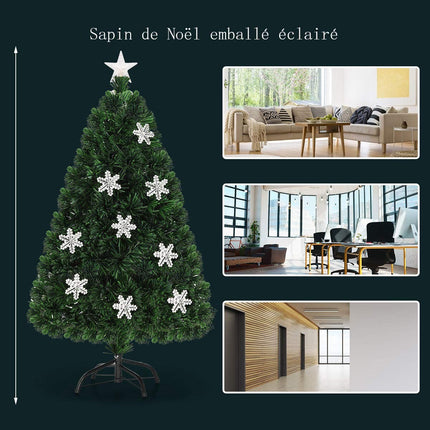 Umělý vánoční stromek 210 cm, 40 LED světel, stojan