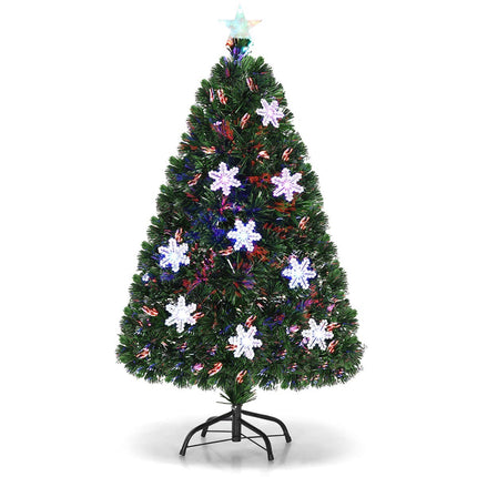 Umělý vánoční stromek 210 cm, 40 LED světel, stojan