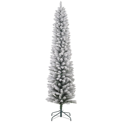 Umělý vánoční stromek 210 cm s LED osvětlením, zeleno-bílý