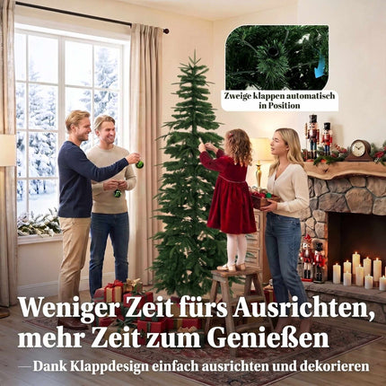 Artificial Christmas Tree, 210 cm Fir with Hinged Branches