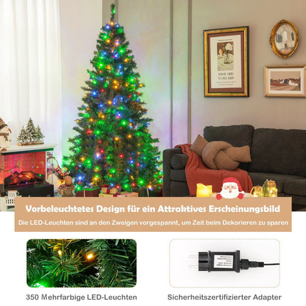 Artificial Christmas Tree 213 cm, 350 Multicolor LED