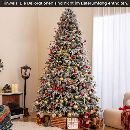 Umělý vánoční stromek 270 cm, zasněžený, 600 LED