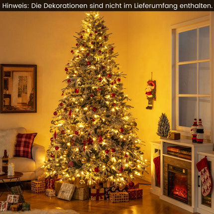Umělý vánoční stromek 270 cm, zasněžený, 600 LED