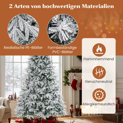 Umělý vánoční stromek 270 cm, zasněžený, 600 LED