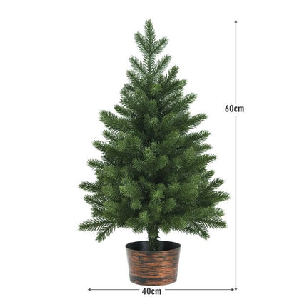 Umělý vánoční stromek 60 cm, v květináči, 50 větviček, PE