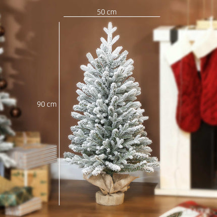 Umělý vánoční stromek 90 cm – zasněžený, 486 větviček
