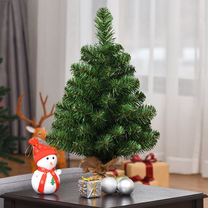 Umělý vánoční stromek, PVC jehličí, 60cm, cementový podstavec
